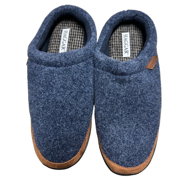 Haggar Mens Clog Slippers Size XL 11-12 Blue Felt Memory Foam Lightweight New‎ - Picture 9 of 10